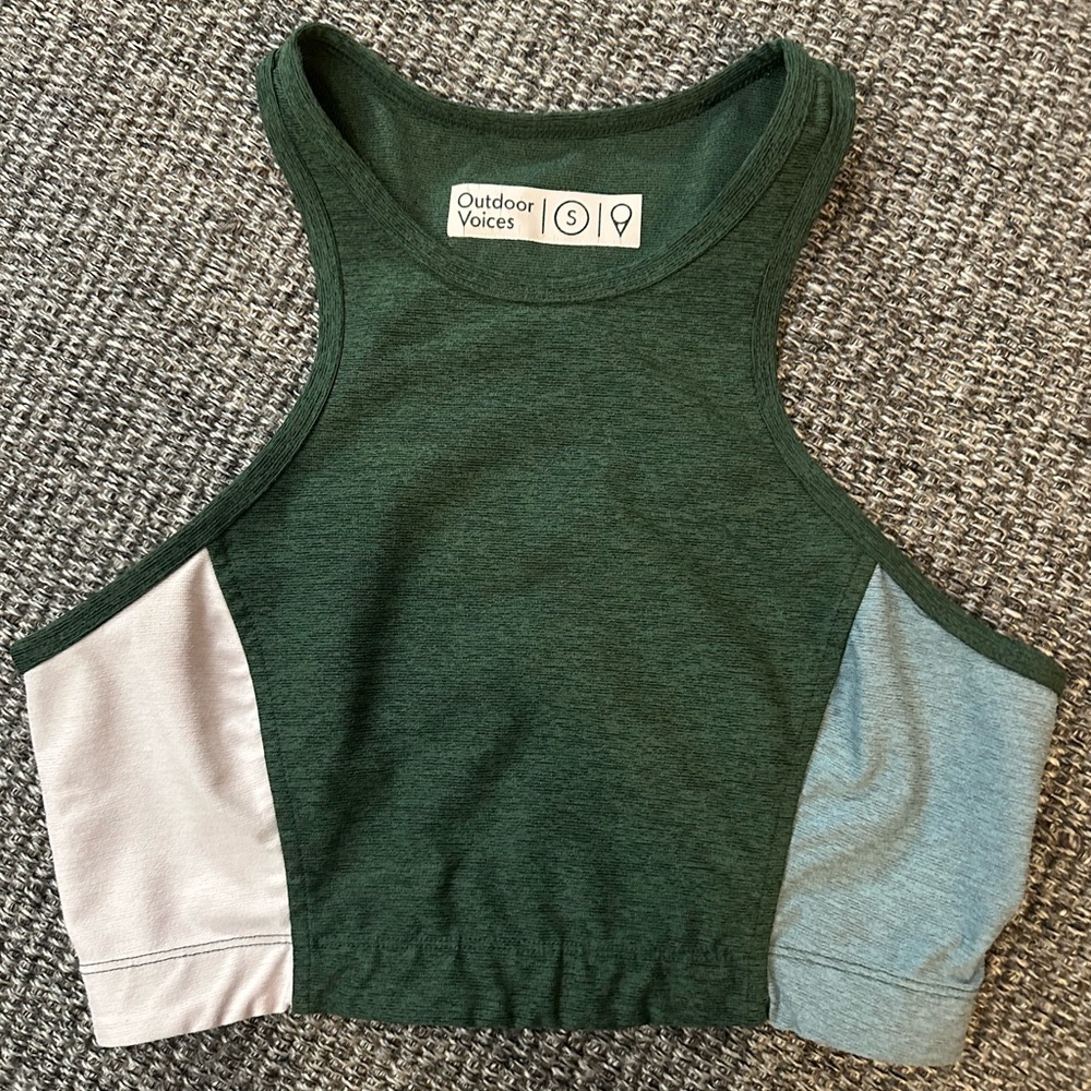 Outdoor Voices Bra | Athena top | Crop Top | Colorblock | Size Small